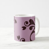 Damask Pattern, Damask Design, French Damask Koffiemok (Voorkant rechts)