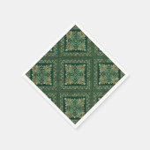  Damask Pattern - Emerald green and gold Servet (Hoek)