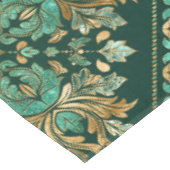 Damask Pattern - Emerald green and gold Tafelkleed (Gekanteld)