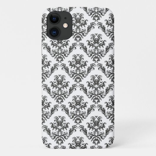 Damask Pattern, French Damask, Black and White Case-Mate iPhone Case (Achterkant)
