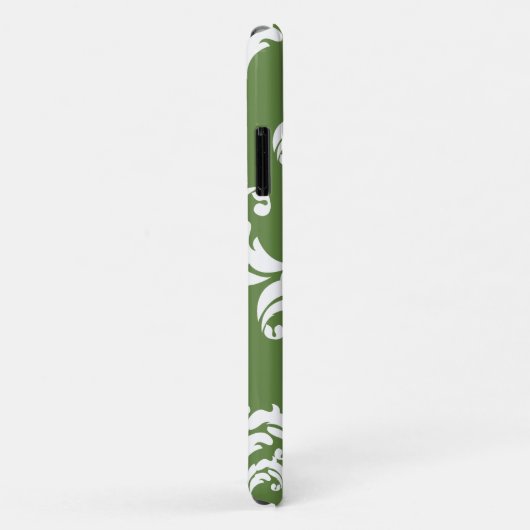 Damask Pattern, Green Damask, French Damask Case-Mate iPhone Case (Achterkant/rechts)