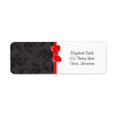 Damask Pattern, Grey Damask, French Damask Etiket (Voorkant)
