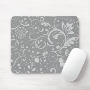 Damask Pattern, Grey Damask, French Damask Muismat
