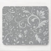 Damask Pattern, Grey Damask, French Damask Muismat (Voorkant)