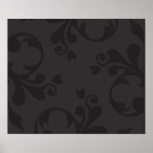 Damask Pattern, Grey Damask, French Damask Poster (Voorkant)