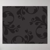 Damask Pattern, Grey Damask, French Damask Poster (Voorkant)