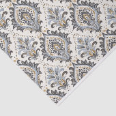 Damask Pattern in de kleuren blauw en beige Tissuepapier (Detail)