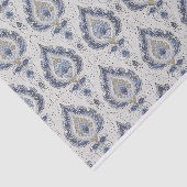 Damask Pattern in de kleuren van blauw Tissuepapier (Detail)