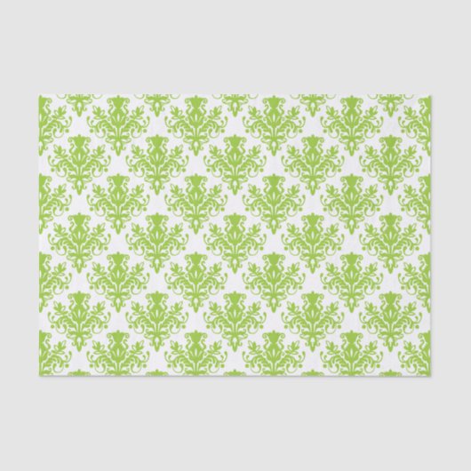 Damask Pattern - Marian Green Tissuepapier (Voorkant)