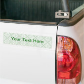 Damask Pattern op Green Bumpersticker (Op Truck)