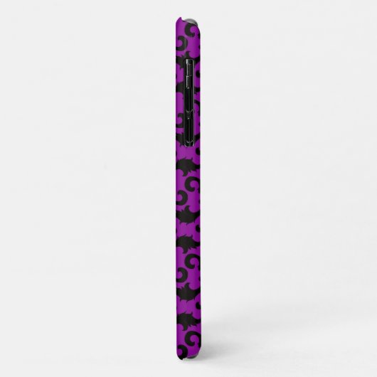 Damask Pattern, Paarse Damask, French Damask Case-Mate iPhone Case (Achterkant/links)
