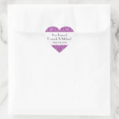 Damask Pattern, Paarse Damask, Vow Renewal Hart Sticker (Tas)