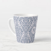 Damask Pattern personnalisé monogramme mugs (Angle gauche)