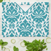 Damask Pattern personnalisé monogramme serviette d (Plié)