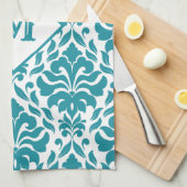 Damask Pattern personnalisé monogramme serviette d (Quart Plié)
