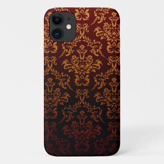 Damask Pattern, Red Damask, French Damask Case-Mate iPhone Case (Achterkant)