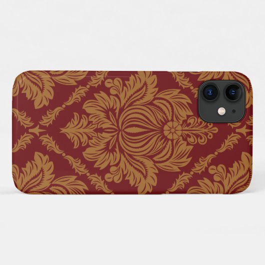 Damask Pattern, Red Damask, French Damask Case-Mate iPhone Case (Achterkant (horizontaal))