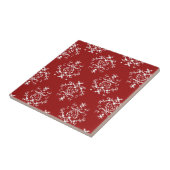 Damask Pattern, Red Damask, French Damask Tegeltje (Zijkant)