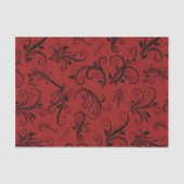 Damask Pattern, Red Damask, French Damask Tissuepapier (Voorkant)