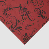 Damask Pattern, Red Damask, French Damask Tissuepapier (Detail)