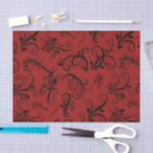 Damask Pattern, Red Damask, French Damask Tissuepapier (Craft)