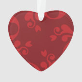 Damask Pattern, Red Damask, Sweet 16, Birthday Ornament (achterkant)