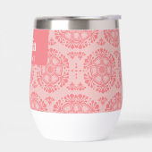 DAMASK PATTERN stijlvolle koraal blush roze (Links)