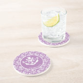 Damask Patterned Zandsteen Onderzetter (Zijkant)