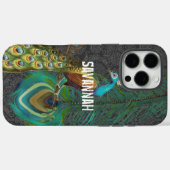 Damask Peacock & Veer kies Kleur Case-Mate iPhone Case (Achterkant (horizontaal))