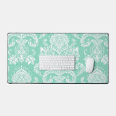 Damask Pearl Aqua couleur unique (Clavier et souris)