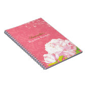 Damask Peony & Swirls Kitchen Recipe Journal Notitieboek (Rechterzijde)