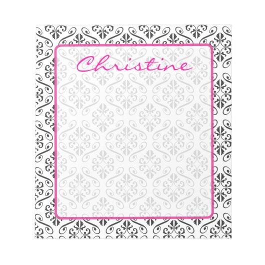 Damask Persoonlijk Notitieblok (Voorkant)