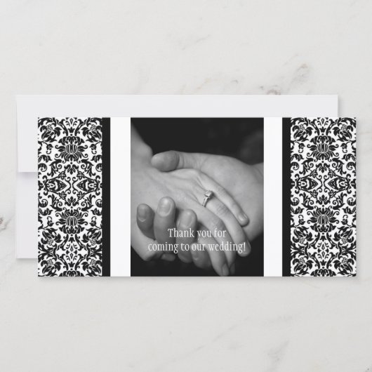 Damask Photo Carte de remerciements (Devant)