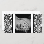 Damask Photo Carte de remerciements (Devant / Derrière)