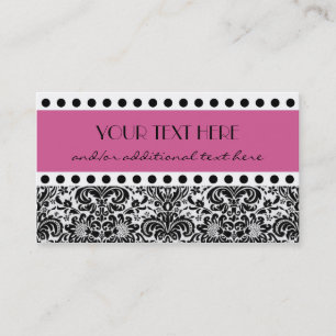 Damask Polka Dot Visitekaartje