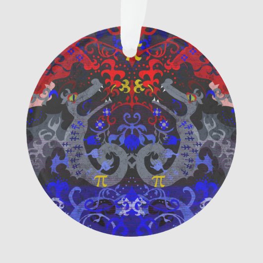 Damask polyamory Dragon dans Poly Pride Flag Color (devant)