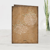 Damask Prettige feestdagen Gold Lijst Uw fotokaart (Achterkant)