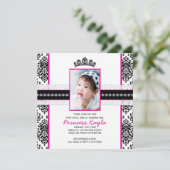 Damask Princess Photo Invitations d'anniversaire 5 (Debout devant)
