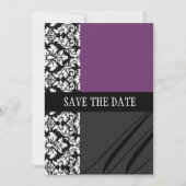 Damask Purple Enregistrer La Carte Date (Devant)