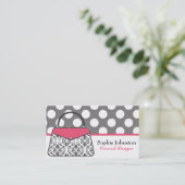 Damask Purse Handtas met visitekaartjes (Staand voorkant)
