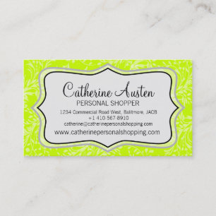 Damask quotidien brillant citron vert carte de vis