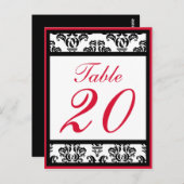 Damask Rand Tafelnummers (Zwart / Rood / Wit) (Voorkant / Achterkant)