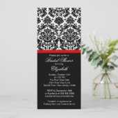 Damask Red Bridal Shower Kaart (Staand voorkant)