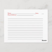 Damask Red Gerber Daisy Recette Carte pour la mari (Dos)