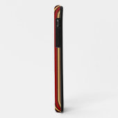 Damask Red Gold Black Stripes Case-Mate iPhone Case (Achterkant/links)