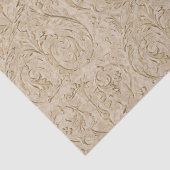 Damask Renaissance Sepia Acanthus Leaf Tissuepapier (Detail)