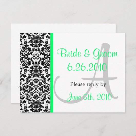 Damask Response Briefkaart (Voorkant / Achterkant)