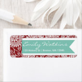 Damask Return Address Label Stationery Set (Insitu)