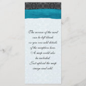 Damask Ribbon Wrapped Order of Service - Blauwgroe Programma (Achterkant)