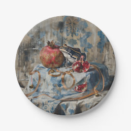 Damask - Ronde papieren Borden Papieren Bordje